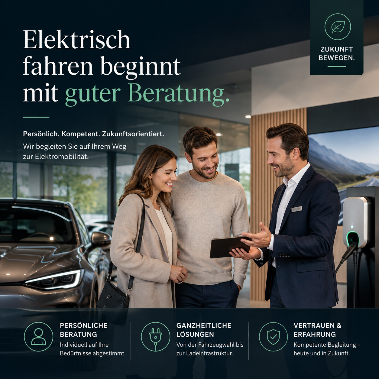 Elektrisch fahren beginnt mit guter Beratung.